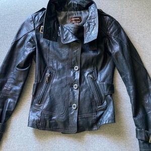 Danier Genuine Italian Leather Slim Fit Jacket